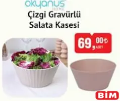 OKYANUS HOME ÇİZGİ GRAVÜRLÜ SALATA KASESİ